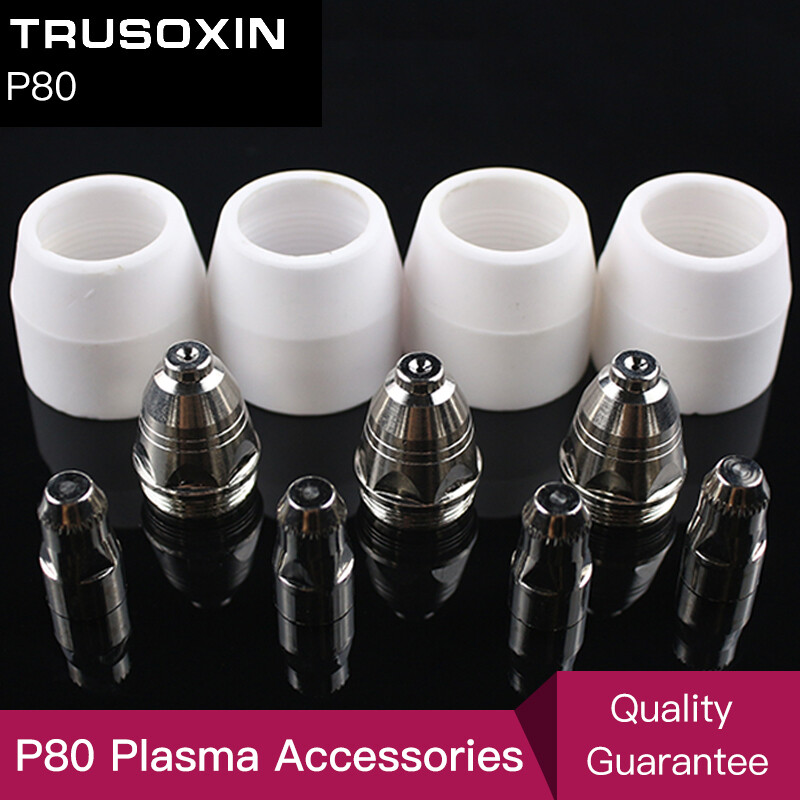 30 máy cắt plasma biến tần cut80 lg80 80a, máy cắt p80, tấm chắn tiêu hao hoặc phụ kiện đầu điện cực cốc sứ