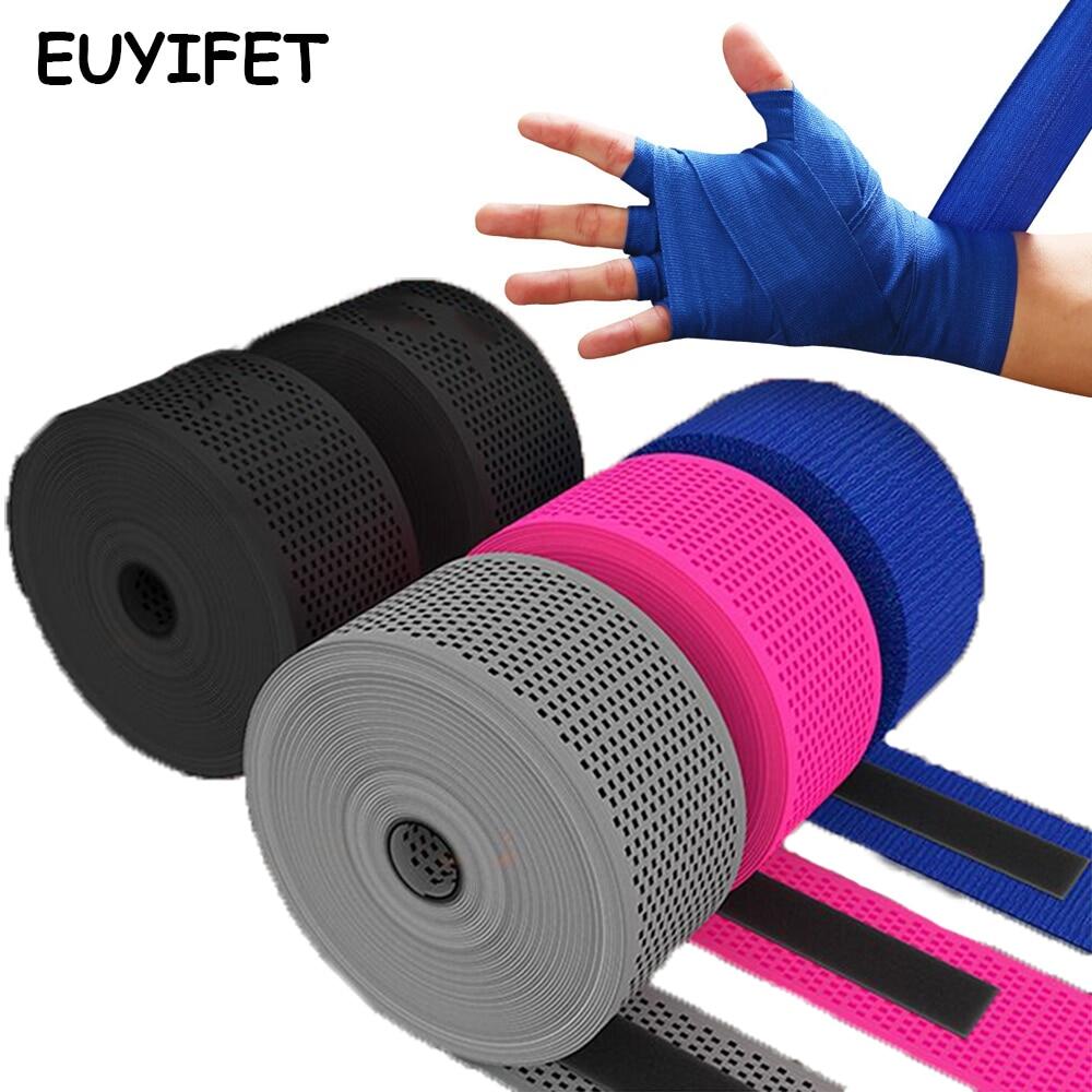 2pc Premium Hand Wraps Boxing Elastic Cotton Bandage Gloves Thumb Loop Wrist Protector for MMA Kickboxing Muay Thai Martial Arts