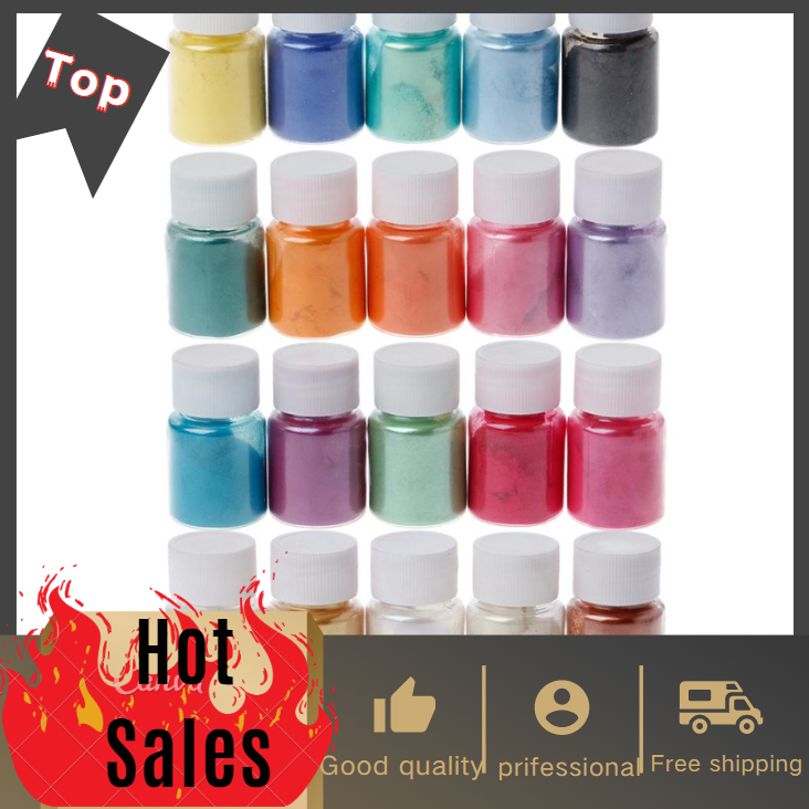 20 Màu Bột Mica Nhựa Epoxy Nhuộm Ngọc Trai Bột Khoáng Mica Tự Nhiên