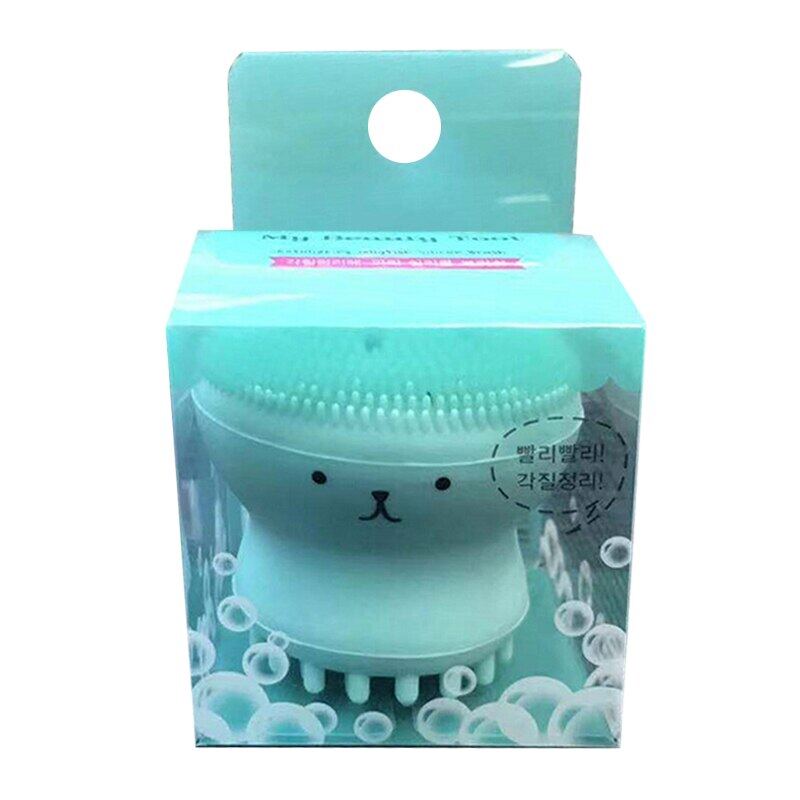 Small Octopus Facial Cleaning Brush Softy Silicone Material Easy To Hold Massages Your Face Reduce Dead Skin Acne Dropshipping