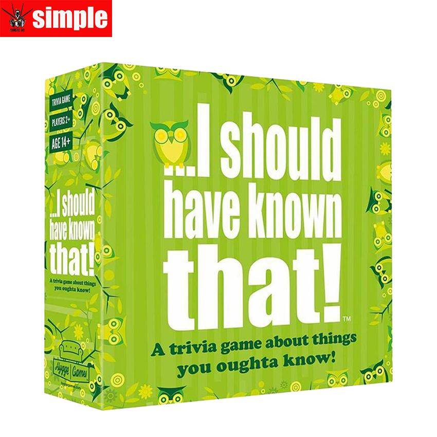 I Should Have Known That Card Game Lẽ Ra Tôi Nên Biết Rằng Trò Chơi Cờ Bài Vui Nhộn Trò Chơi Uống Nước Phiên Bản Tiếng Anh