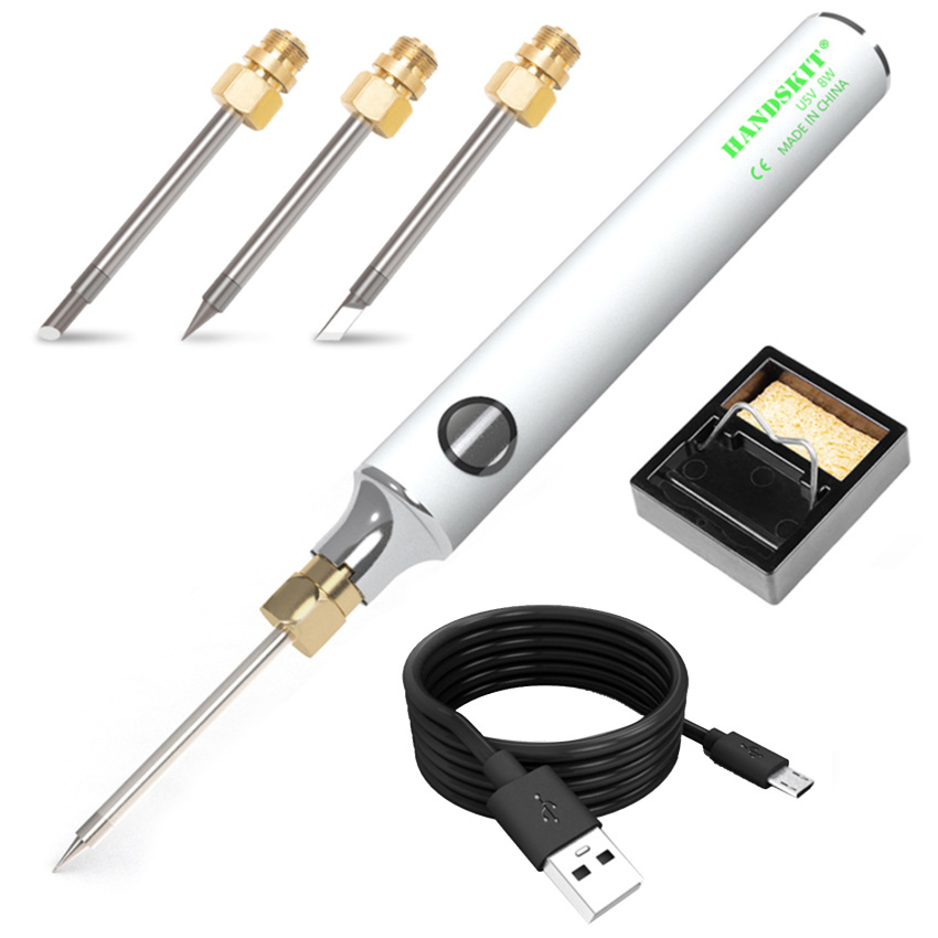 Bộ mỏ hàn điện mini usb sạc nhanh chính hãng mỏ hàn thiếc 5v 8w dụng cụ hàn sửa chữa vi điện tử cầm tay