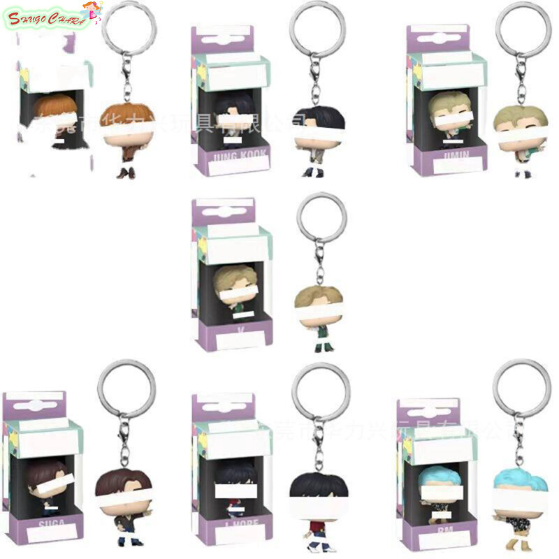 Scmóc khóa mô hình funko pop bts móc chìa khóa mô hình anime bangtan boys mặt dây chuyền búp bê cho người hâm mộ