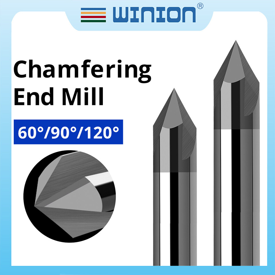 Winion mũi phay vát góc 60 ° 90 ° 120 ° mũi phay vát cạnh cacbua 3-12mm mũi phay v mũi phay kim loại máy cắt cnc phụ tùng máy công cụ