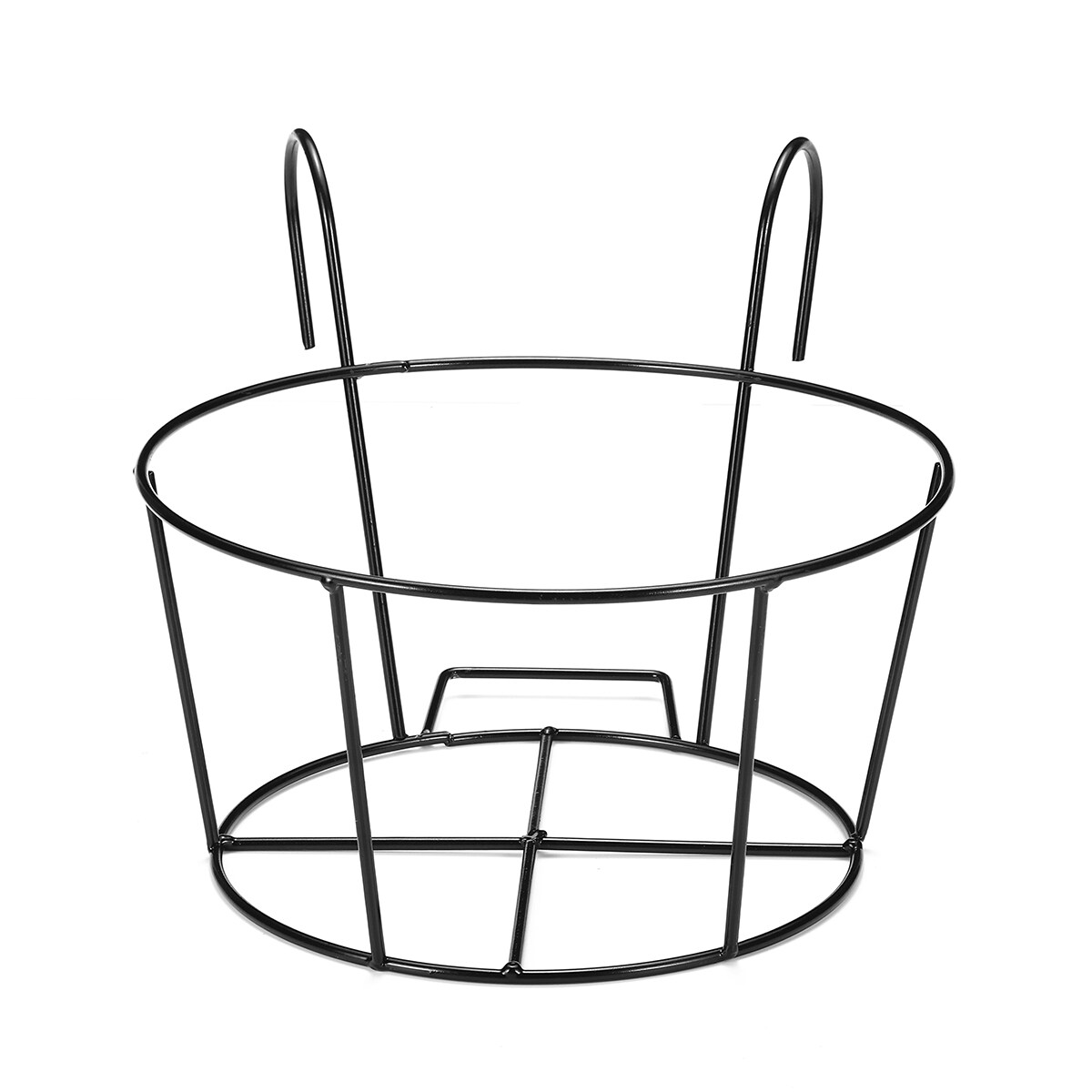 Generic 22cm Iron Hanging Plant Basket Flower Stand Pot Balcony Garden