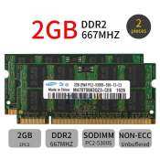 4GB DDR2 667MHz Laptop Memory RAM, 2pcs, Non-ECC, S