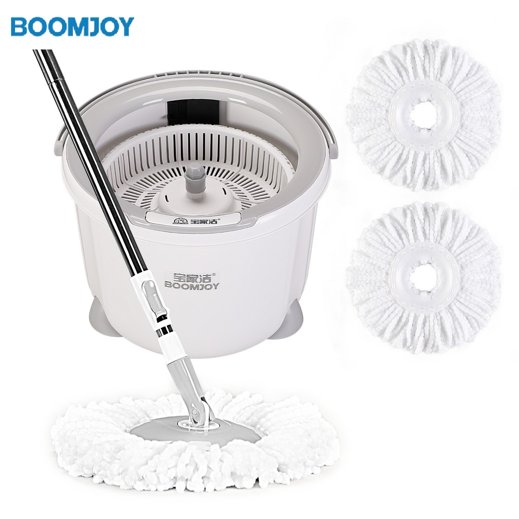 BOOMJOY M2 in stock●Singe Spin Mop Bucket Set & Mop Lantai，2*Mop pad ราคา 925 บาท*ส่งฟรี