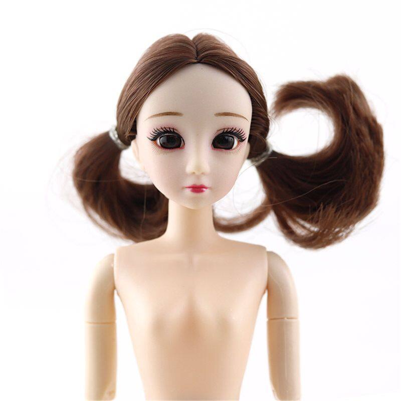 Búp bê bjd 30cm búp bê công chúa xinh đẹp phụ kiện búp bê trẻ em, búp bê tóc màu nude tự làm cơ thể di chuyển được mắt 3d 20 khớp cho bé gái