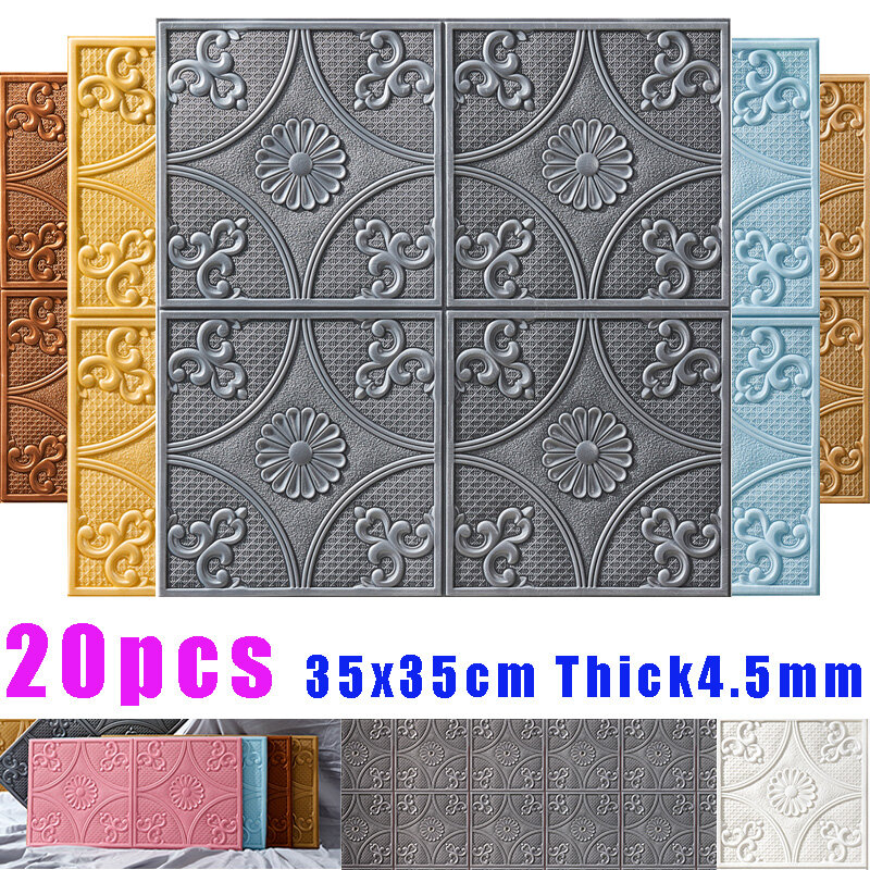 20 miếng xốp xpe dán tường 3d giấy dán tường tự dính/gỗ đen tự dính/giấy dán tường tự dính ván gỗ mộc mạc 3d vinyl 6m