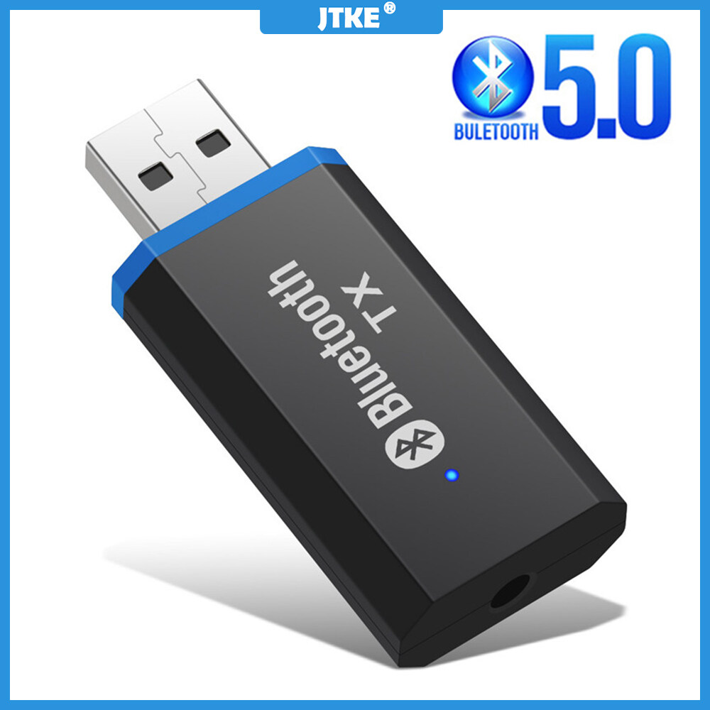 Bộ Phát Âm Thanh JTKE USB Bluetooth 5.0 + EDR, Cho Trình Điều Khiển T V PC- Bộ Phát Dongle Âm Thanh USB Miễn Phí Bộ Chuyển Đổi Không Dây AUX 3.5MM 3.5