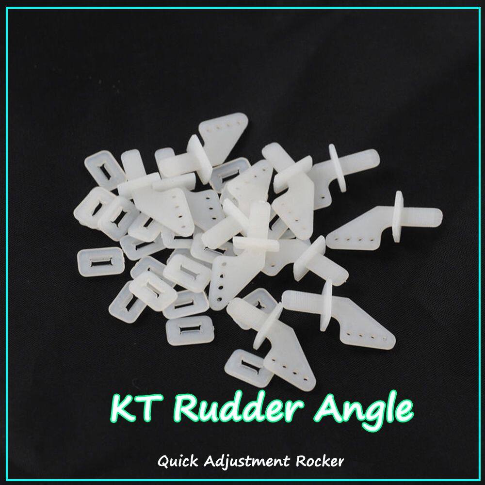 5/10Pcs New Trắng Nylon Bốn-Lỗ Kiểm Soát Horns Điều Chỉnh Nhanh Chóng Rocker KT Góc Bánh Lái RC Mô Hình Máy Bay