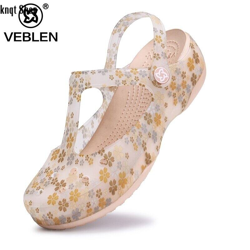  knqt Shop Dép Lỗ Veblen Xăng Đan Bít Mũi Phong Cách Hàn Quốc Sành Điệu Instagram Cho Nữ Giày Đi Biển Đế Mềm Dép Lê Đi Bên Ngoài Chống Trượt Đế Dày 
