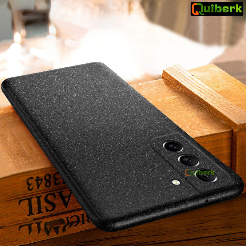 Cho samsung galaxy s21 fe 5g siêu mỏng matte mềm tpu silicone bằng đá sa thạch điện thoại bảo vệ cover quay lại