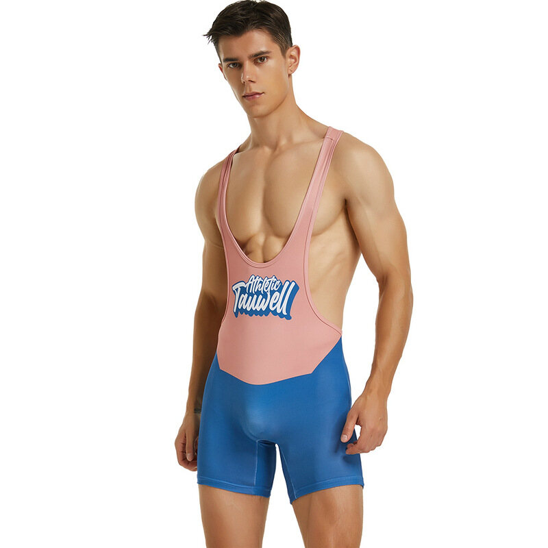 Áo lót nam áo may ô đấu vật thể dục thể thao luyện tập tập gym bodysuit đồ lót áo liền quần không đường may trang phục bơi đồ bơi một mảnh mm482