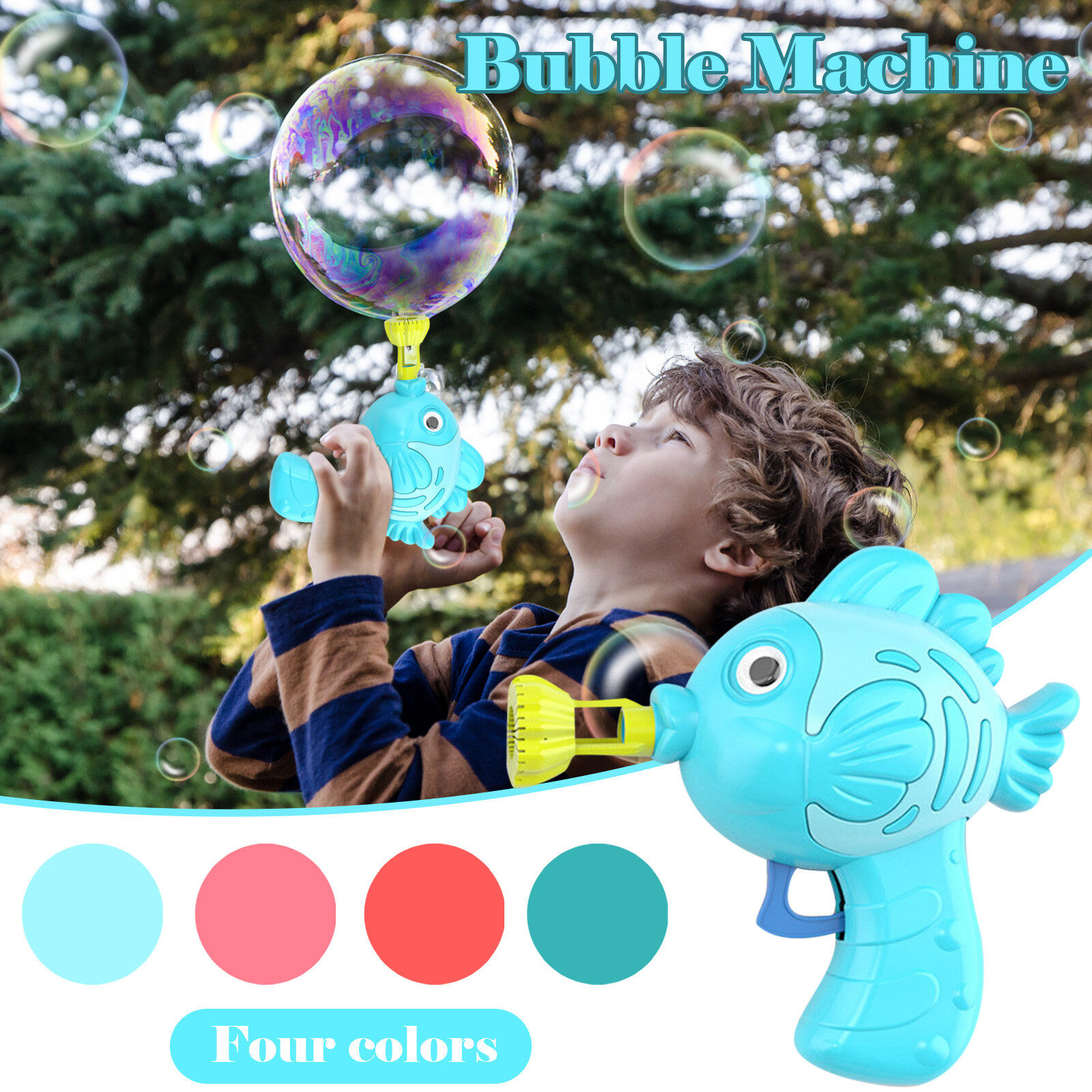 Ready Stock】Manually Press Bubble Machine Toy Cartoon Fish Soap Blowing  Bubbles Children's Bubble Blowing Machine | Lazada