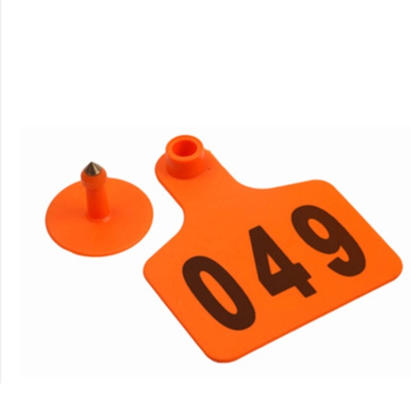 Thẻ nhựa số 001-100 thẻ tai nhận dạng động vật chăn nuôi để đánh dấu lợn gia súc cừu bò dê 3 màu