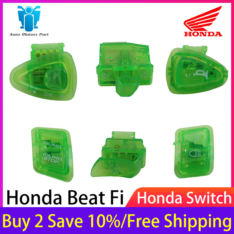 Công Tắc Honda Cho Beat Fi & V2 Zoomer-X Scoppy Wave R Fi 3 Way Swtich 6 Công Tắc (Xanh Lục)