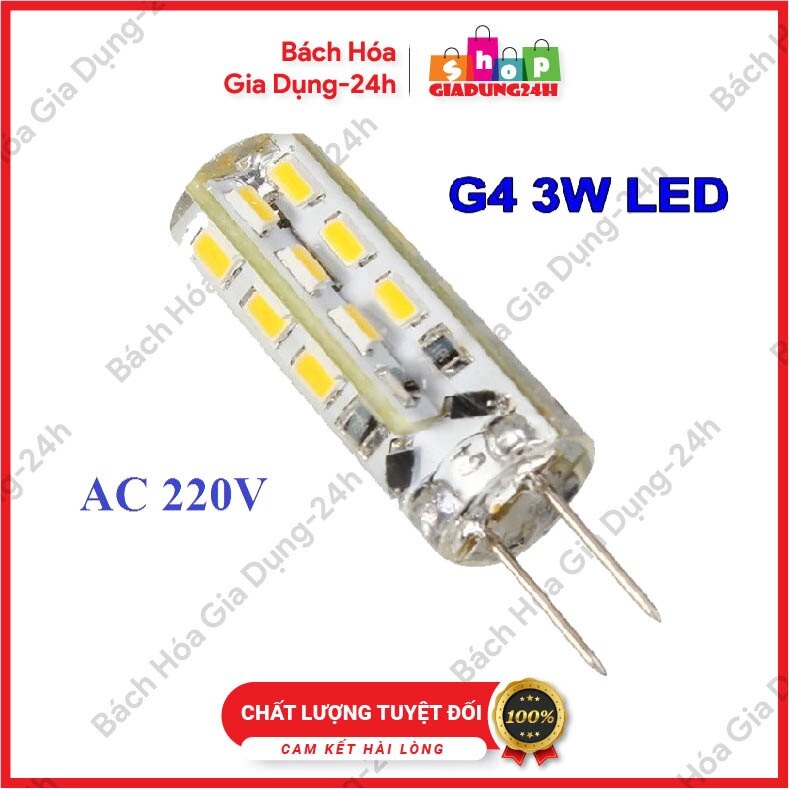 Bóng đèn led chân ghim g4 lamp 220v - dùng cho đèn thờ điện-giadung24h
