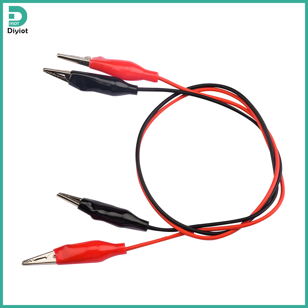 Diymore kẹp cá sấu hai đầu dây thử nghiệm cáp thử nghiệm màu đen & đỏ kẹp cá sấu pvc mềm dây thử dây dẫn thử dây nhảy cá sấu để kiểm tra dòng điện