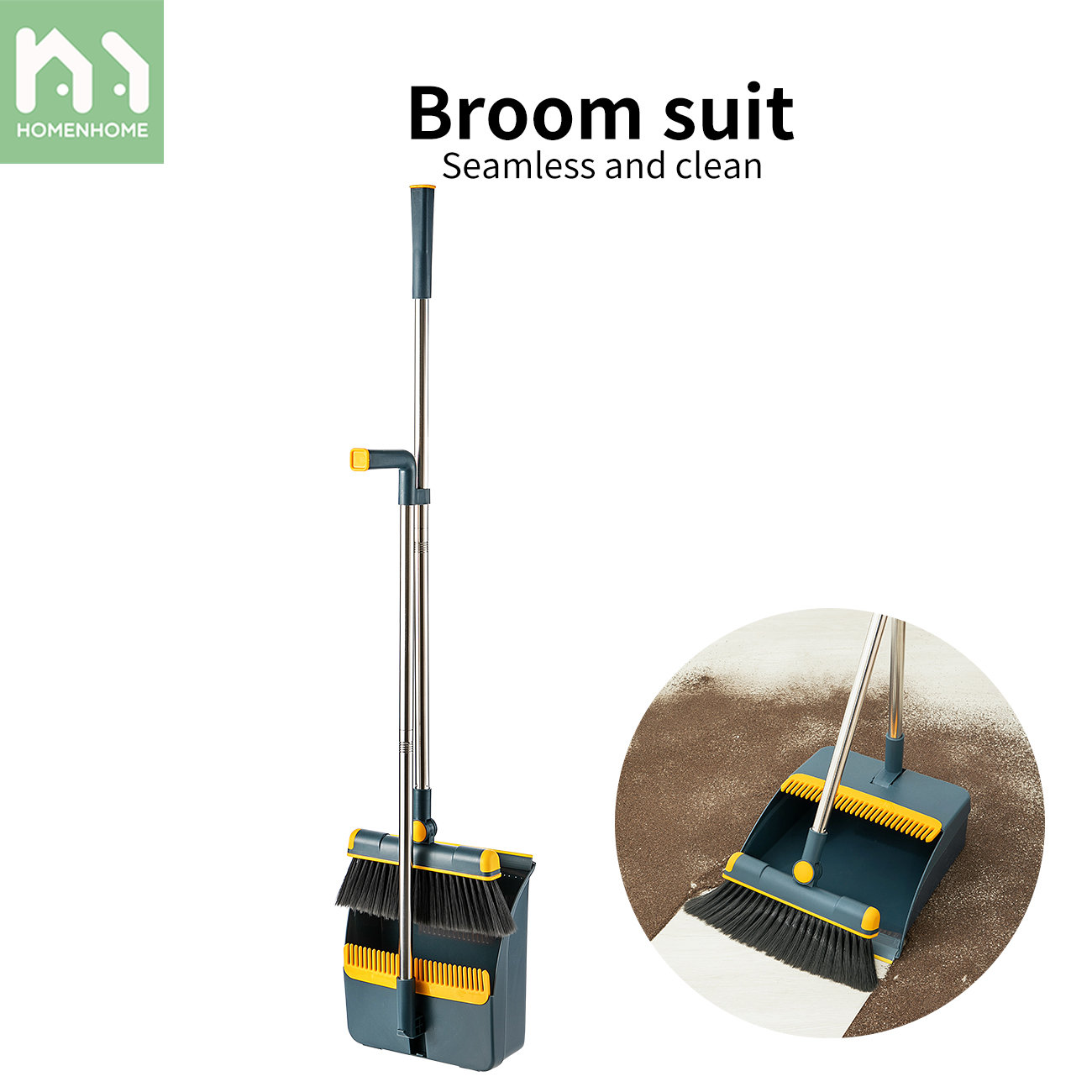 Homenhome Cleaning Brush Broom Dustpans Set Home Floor Sweeper Household Cleaning Tools ราคา 308 บาท*ส่งฟรี