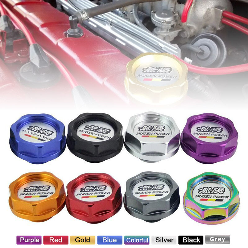 JDM Mugen Nắp Dầu Động Cơ Bằng Nhôm, Nắp Bình Nạp Nhiên Liệu Cho Honda Civic Acura
