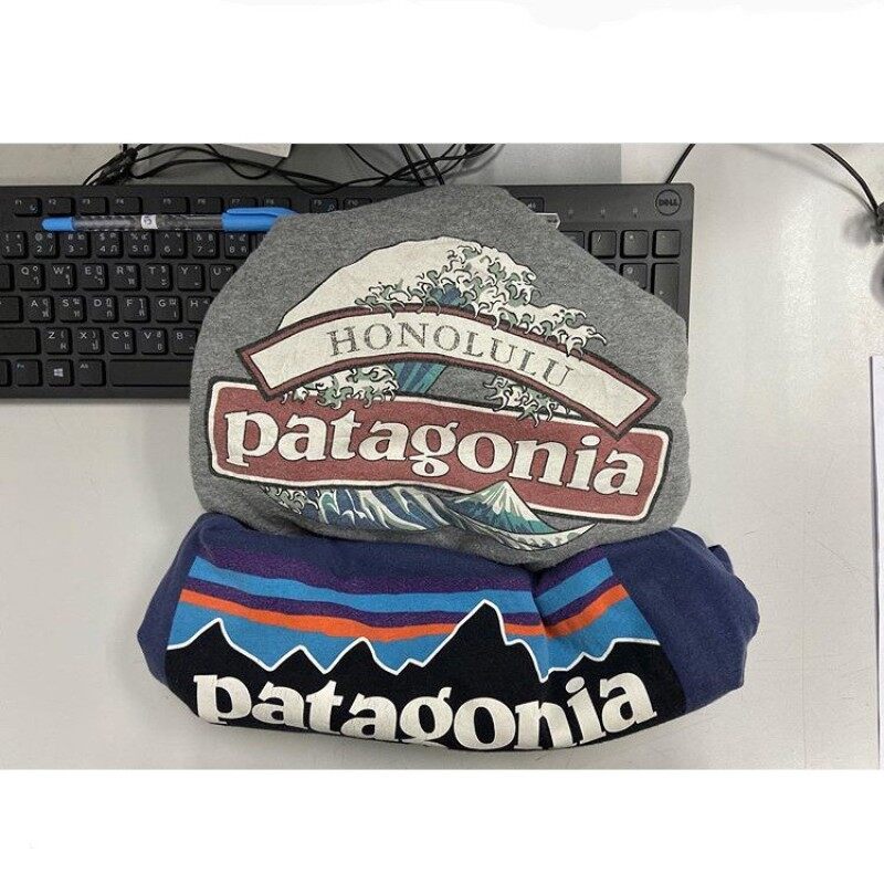 Patagonia / Patagonia Áo Ngắn Tay Nam Thường Ngày Dáng Rộng Họa Tiết Sóng Độc Quyền Nhật Bản