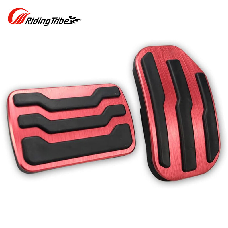 Riding Tribe 2pcs chống trượt phanh nhôm miếng đệm bàn đạp ga không khoan bàn đạp ga bao gồm phụ kiện nội thất xe ô tô