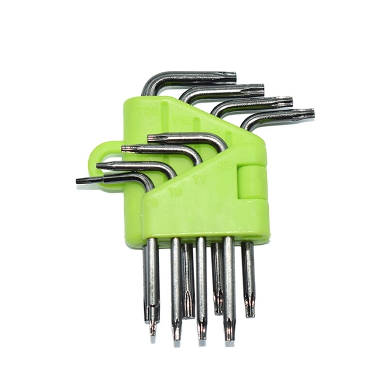 Bộ tuốc nơ vít chìa lục giác 8 trong 1 cờ lê allen t5-t20 bộ dụng cụ cờ lê kèm giá đỡ cờ lê bộ tuốc nơ vít torx