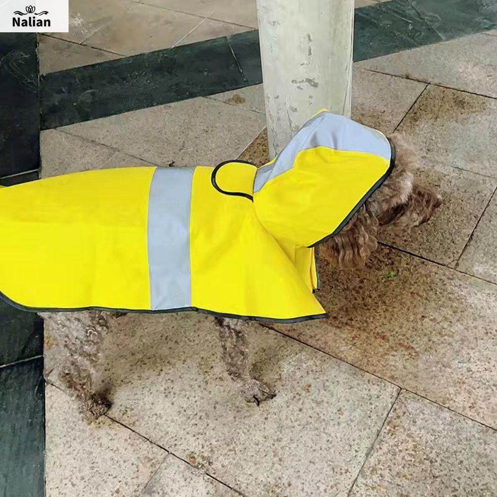 Nalian không thấm nước Dog Áo mưa màu vàng áo khoác chó con thiết thực Áo