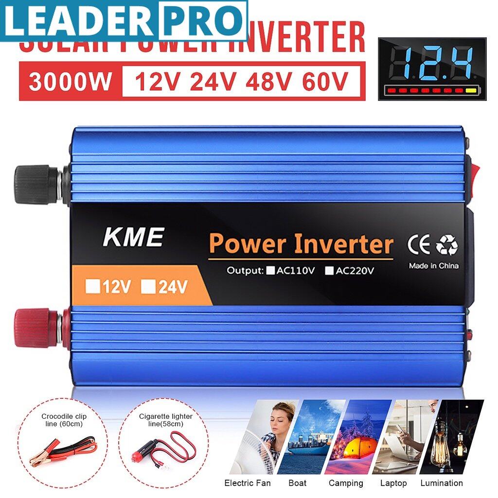 Inverter 3000W 12V 220V Car Power Inverter Modified Sine Wave Voltage Transformer Converter Charger