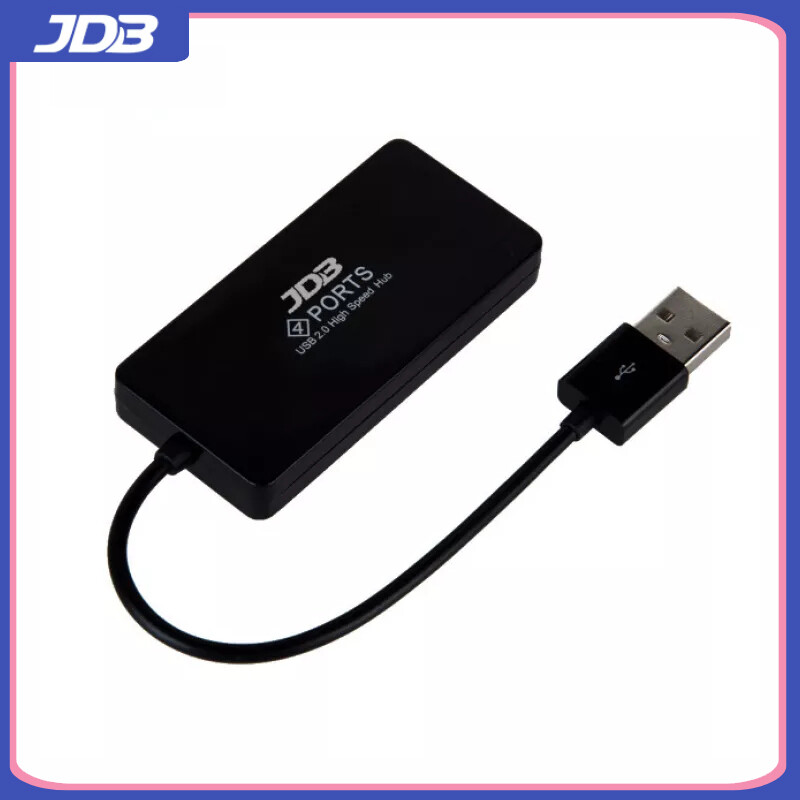 JDB Bộ Chia USB HUB 4 Cổng USB 2.0 Có Cổng Sạc Micro USB Cho Máy Tính iMac Phụ Kiện Máy Tính Xách Tay HUB OTG USB-Màu Đen