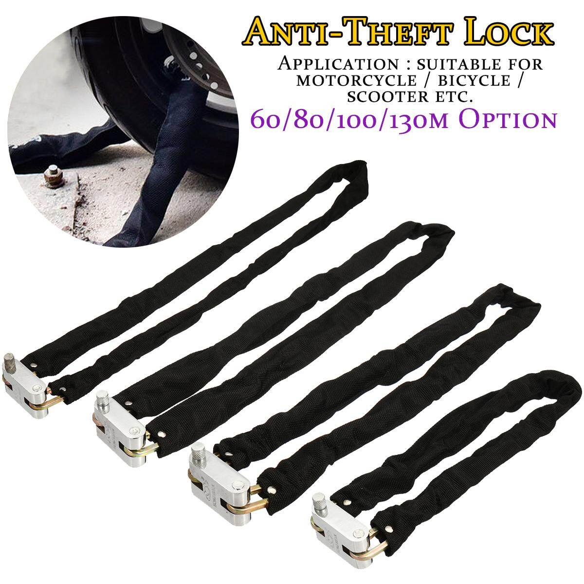 Generic 100cm Metal Heavy Duty Motorcycle Motorbike Bicycle Scooter Lock Chainlock Padlock
