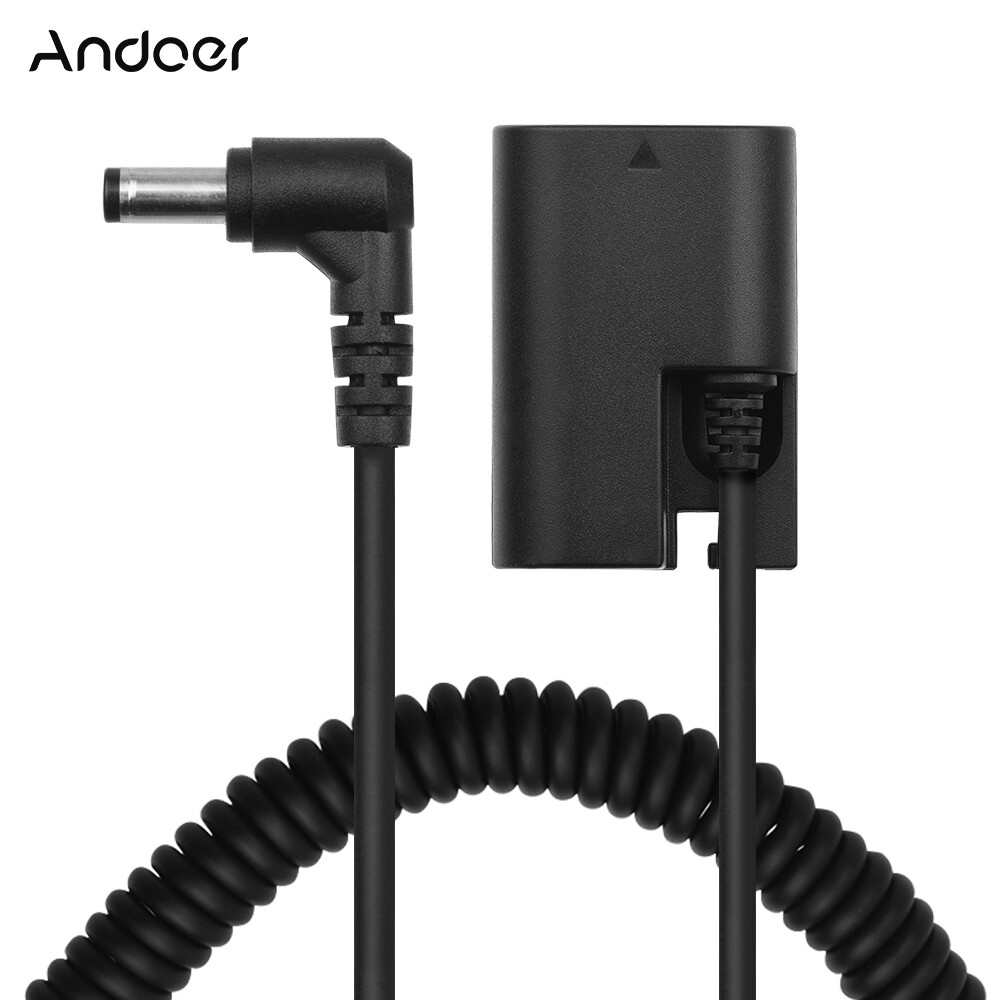 Andoer lp-e6 bộ pin giả, đầu nối khớp nối dc cáp lò xo thay thế pin dành cho máy ảnh canon 5d2 5d3 5d4 6d 6d2 60d 7d 7d2 70d 80d 5dsr