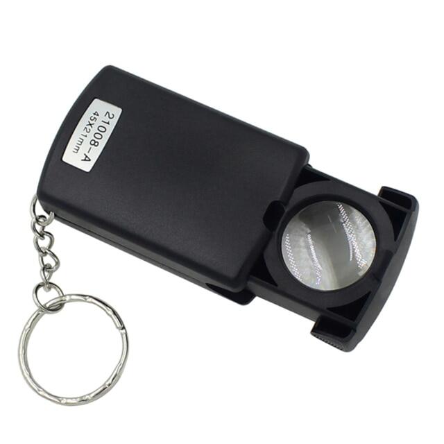 30x 45x 60x Pull Jewelry Magnifier Magnifying Glass Mini Pocket Hand Loupe With Led Optical Glass Lens Powered Magnifier
