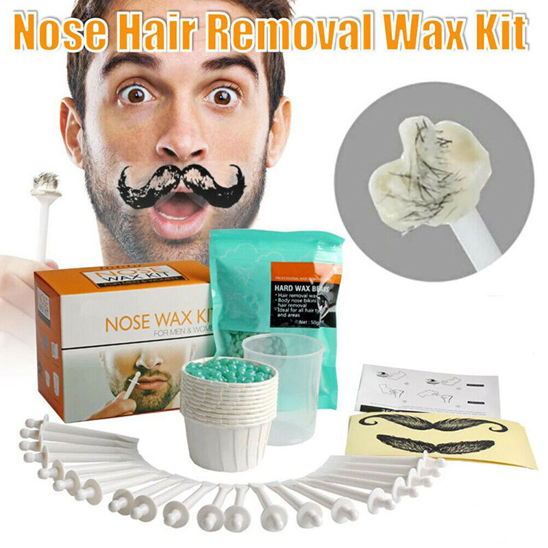 Nose Wax Kit Men, Nose Ear Hair Wax Kit With 100 G Wax, 30 Applicators, 15-20 Times, Wax Nose - View #3