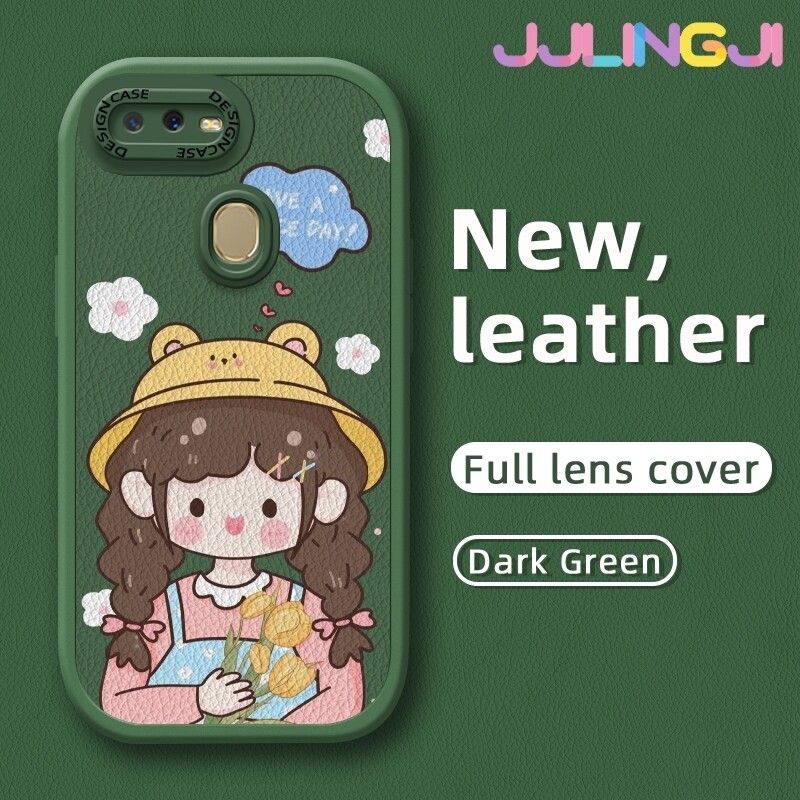 Jjlingji ốp cho OPPO A7 A5S A12 a12s a11k Ốp lưng hoạt hình dễ thương họa tiết con gái thiết kế mới mỏng da mềm gel silica vỏ điện thoại ống kính đầy đủ vỏ máy ảnh Ốp Chống Sốc Ốp bảo vệ