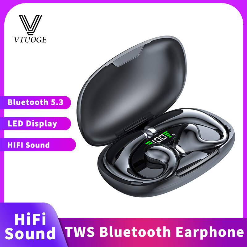 VTUOGE Bluetooth 5.3 Earphone Noise Cancelling LED Display Hifi Sound Quality Touch Stereo TWS Wireless Earbuds Headphones Sport Headset With Microphone