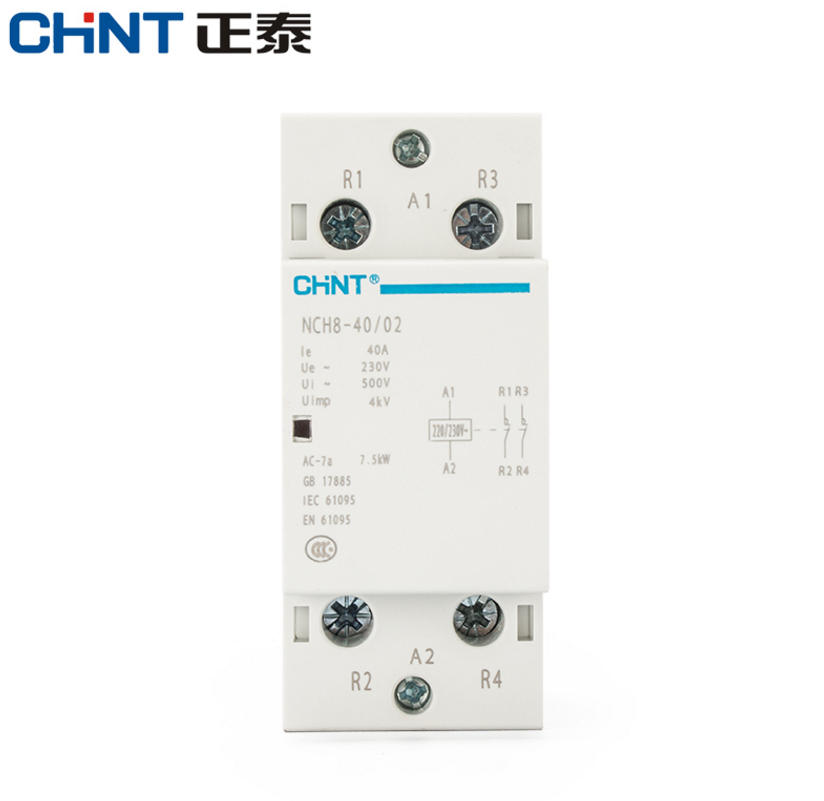 CHNT CHINT NCH8-40/20 Modular AC household Contactor 220V 230V AC 40A 1NO 1NC 2NO 2NC