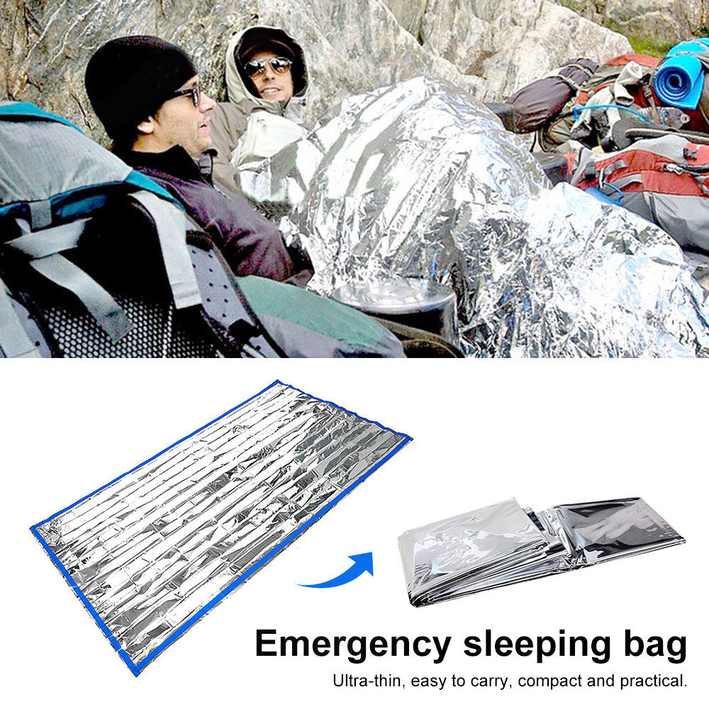 VIRWIR Reusable Emergency Sleeping Bag Outdoor Survival Waterproof Tear Resist Rescue Bag Hiking Snowing Ice Fishing Camping Gear Thermal Sleeping Bag ราคา 57 บาท*ส่งฟรี