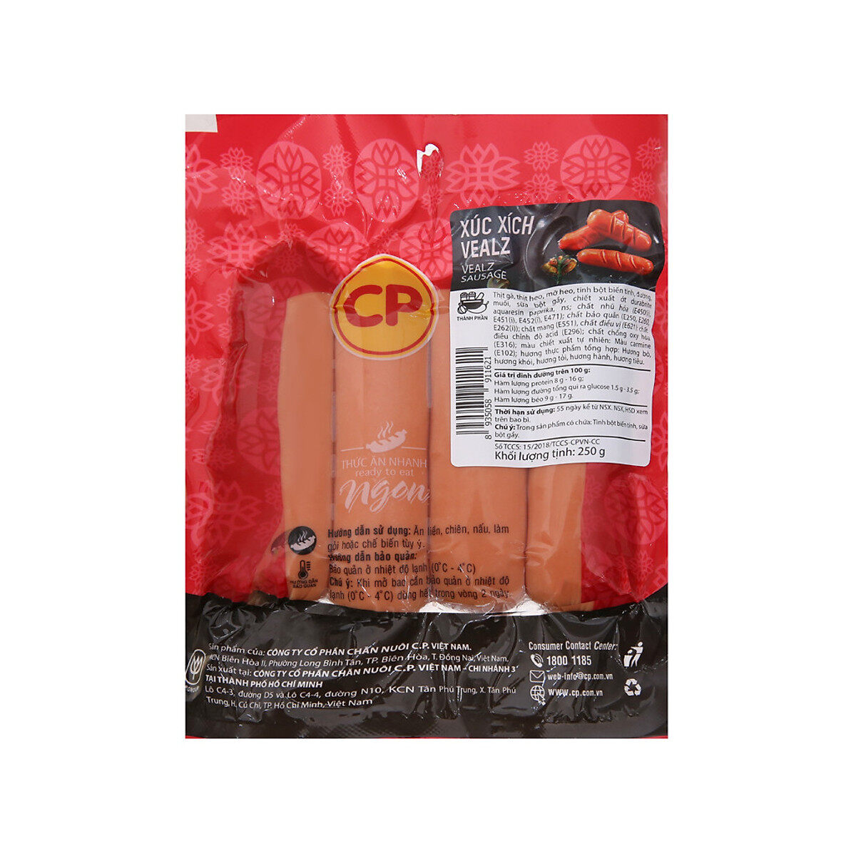Xúc xích Veal CP - Loại 500g (8 cây)