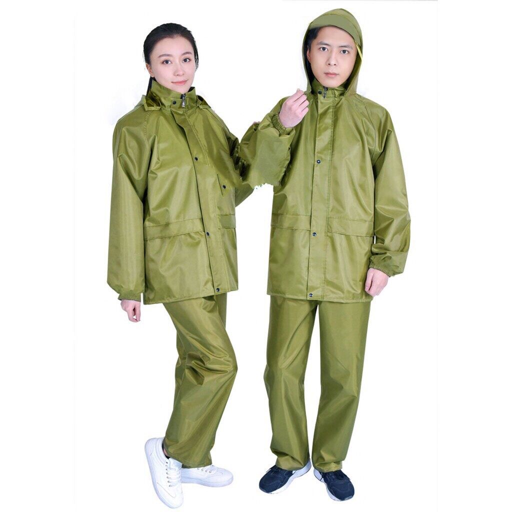 Áo mưa bộ 1 người 1 đầu VẢI DÙ chống mưa chống thấm nước cao cấp