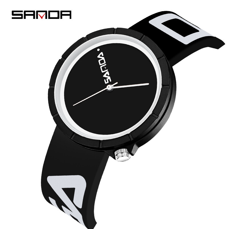 Sanda Simple Versatile Contrast Style Quartz Sports Waterproof Luxury Quartz Watch Gift SD3204-6 ราคา 280 บาท*ส่งฟรี
