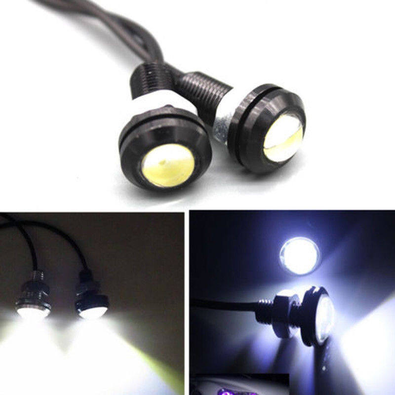 [Bhkasdi] 2 cái đèn LED Mắt Chim Ưng xe Đèn chạy ban ngày DRL 12V 10W 18mm Trắng Dự Phòng đèn pha