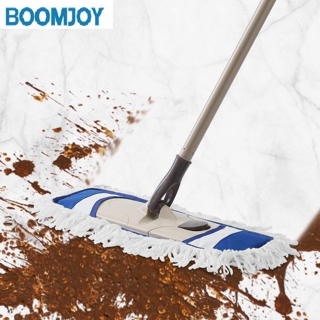 BOOMJOY 50cm Magic Hands Free Spinning Mops Set Squeeze Cleaning Tool Mop Lantai , 2 Cotton Mop Refills ราคา 511 บาท*ส่งฟรี