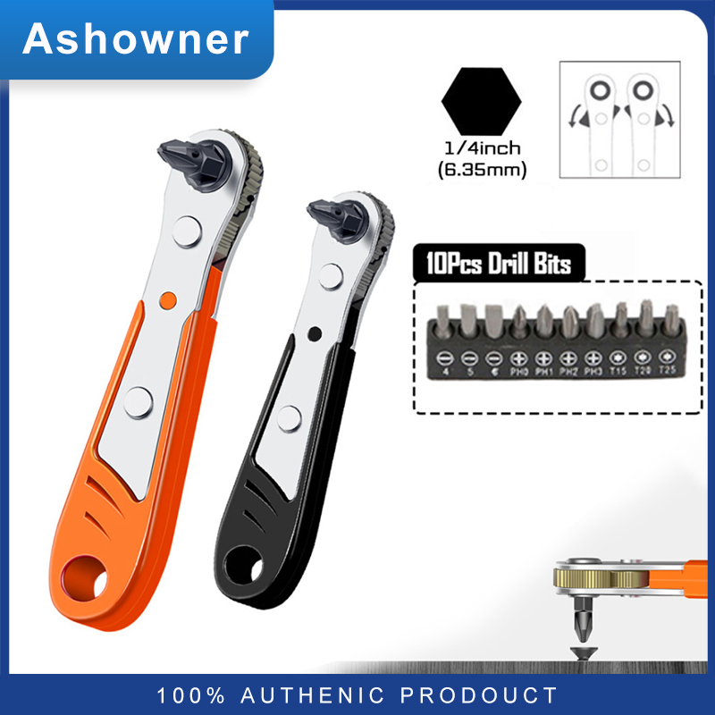 Cờ lê bánh cóc lục giác dụng cụ tháo nhanh torx lục giác mini 1/4inch cờ lê sửa chữa tay cầm gia dụng cho xe ô tô