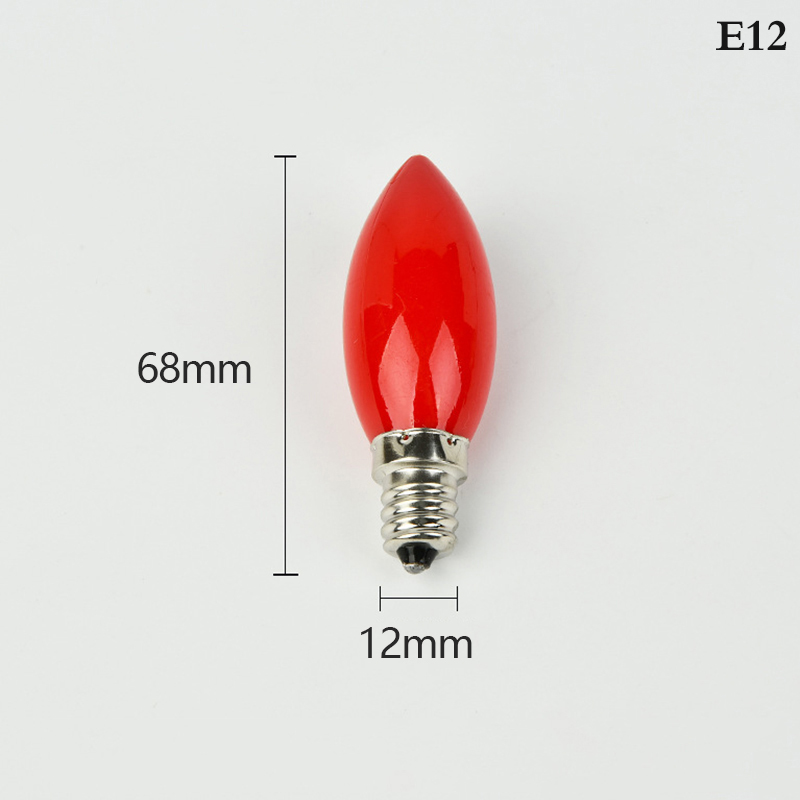 Bán chạy 1 bóng đèn led bàn thờ đèn phật nến đỏ e12/e14 đèn trang trí đền thờ