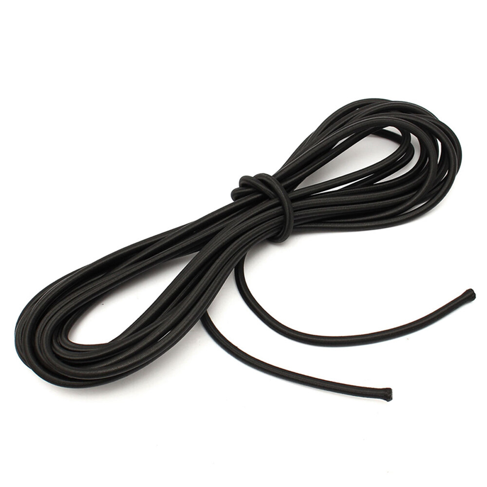 6 Mm X 30 M Black Elastic Safety Rope, Bungee Straps, Cargo Nets