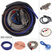 8 Gauge Amplifier Wiring Kit with Fuse for Audio System