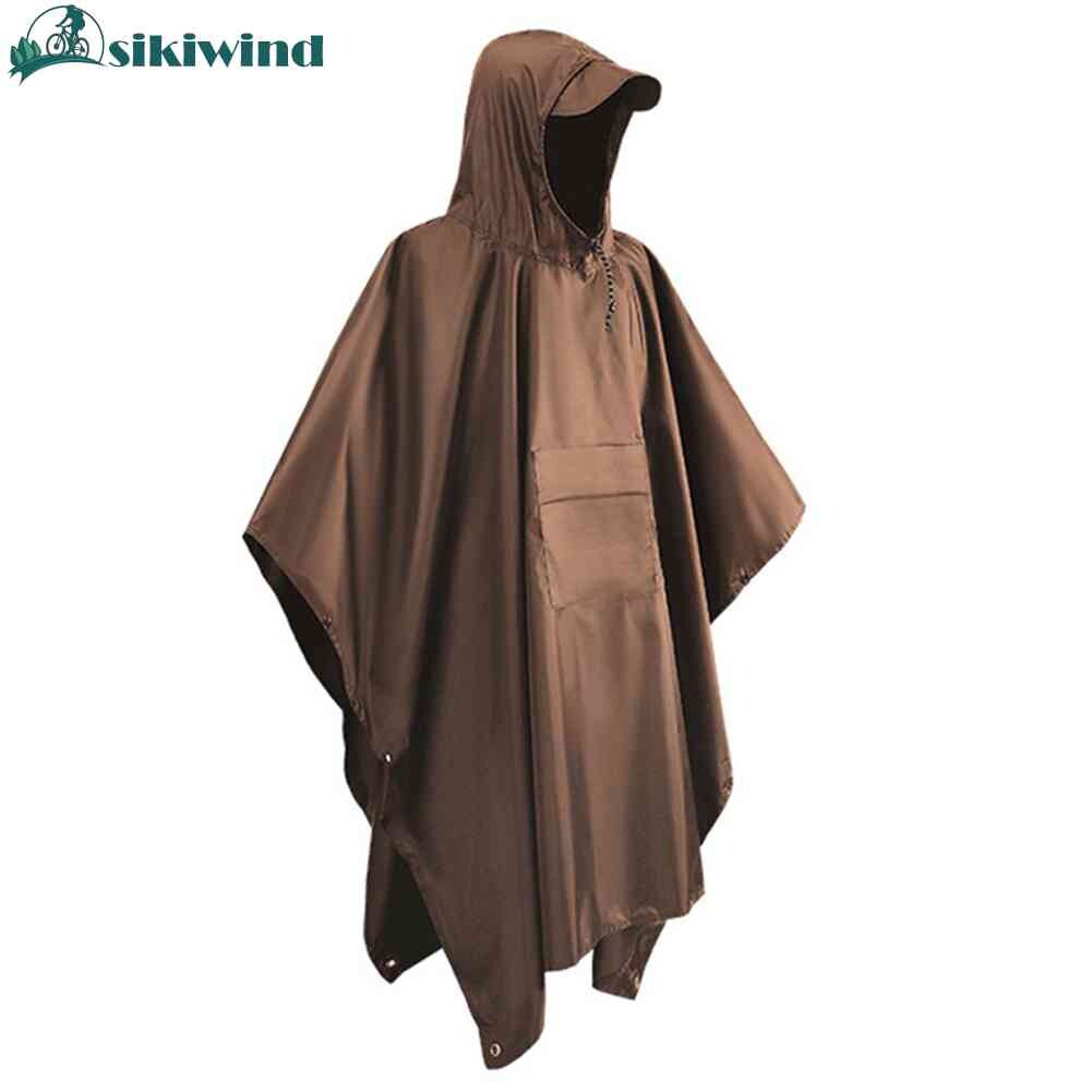 Sell welláo mưa trùm đầu nam nữ tái sử dụng 3 trong 1 áo mưa du lịch cắm trại poncho