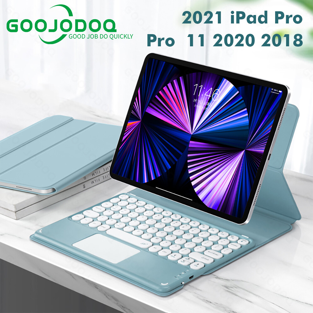 GOOJODOQ Dành Cho iPad Pro 11 Ốp Lưng Bàn Phím Bluetooth 2020 2018, Với Chuột Siêu Mỏng Hấp Thụ Từ Tính Hỗ Trợ, Sạc Không Dây